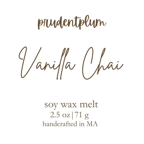 Vanilla Chai Soy Wax Melt 2.5 oz | Melts For Wax Warmer Clamshell - Picture 2 of 3